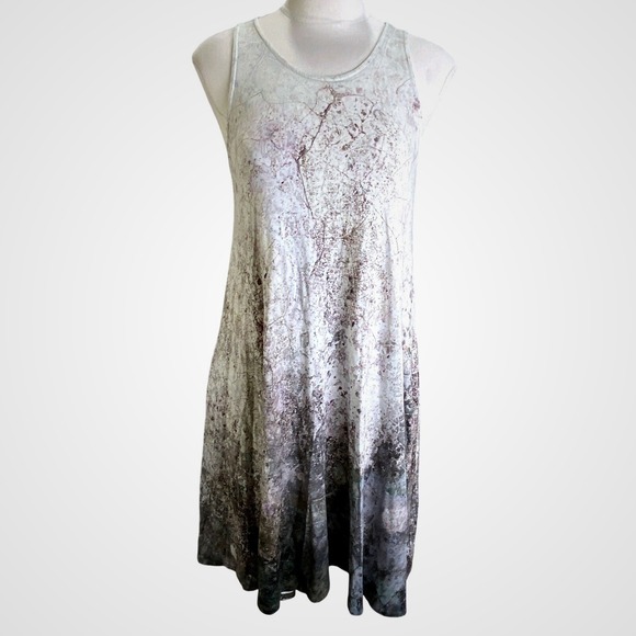 Suki + Solaine Dresses & Skirts - Suki + Solaine Abstract Ombre Swing Midi Dress Made in USA Artistic Minimalist L